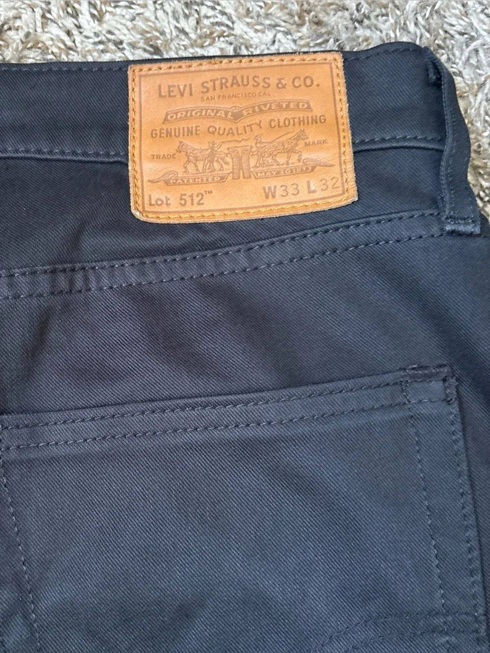 Levi’s Premium Men’s Black Performance Pants, 33x32